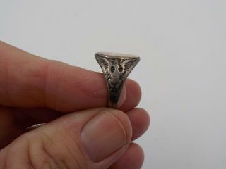 Ww2 Era Us Army Soldiers Signet Ring Sterling Worn Thin
