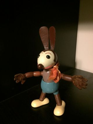 Rare Disney 1930 Deans Rag Wood Mickey Mouse Oswald Rabbit Jointed Doll Antique 5