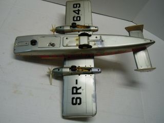 LG 1958 Sears/Japan Tin Battery Op Vertical Liner Airplane.  RARE&. 9