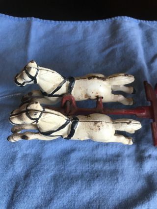 Cast Metal Horse Drawn Fire Apparatus 15” Long 3 “ Wide 6” Tall 2