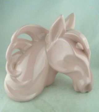 Vintage Rare Large Jaru Pottery of California 1980 Ceramic Pink Horse 10 