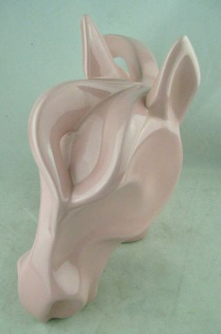 Vintage Rare Large Jaru Pottery of California 1980 Ceramic Pink Horse 10 
