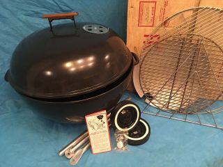 Rare Vintage Weber Charcoal Grill 1968 " The Texan " Nos - Never Assembled