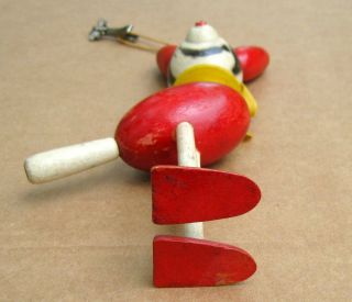 1930 GEORGE BORGFELDT & CO ? ANTIQUE WOODEN STRING JIGGER STYLE MICKEY MOUSE TOY 10