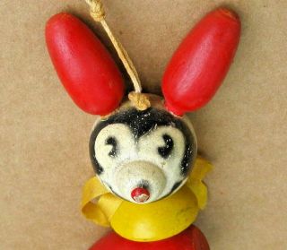 1930 George Borgfeldt & Co ? Antique Wooden String Jigger Style Mickey Mouse Toy