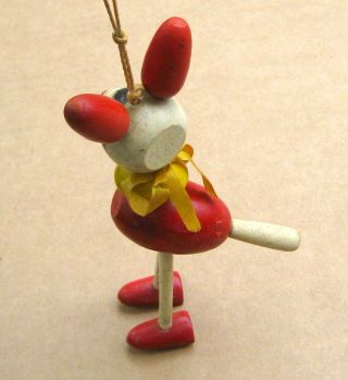 1930 GEORGE BORGFELDT & CO ? ANTIQUE WOODEN STRING JIGGER STYLE MICKEY MOUSE TOY 5