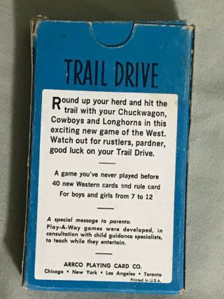 2x Vintage Playing Card Games - Trail Drive - Mixies 1956 4