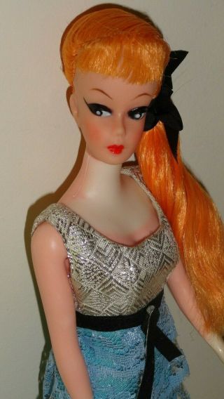 Vintage Barbie Clone Htf Stunning Redhair Ponytail Clone Romantic Ruffles Dress