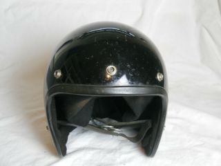Vintage Bell RT Black Motorcycle Helmet,  Size 7 3/4,  (D.  S. ) 12