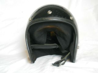 Vintage Bell RT Black Motorcycle Helmet,  Size 7 3/4,  (D.  S. ) 2