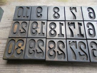 Antique Letterpress Wood Type Printer Block - COMPLETE CALENDER DAYS - Days of Week 4