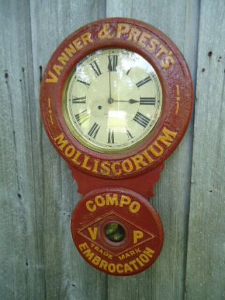 Antique Large Baird Mulliscorium Advertising Wall Clock - - Excellant