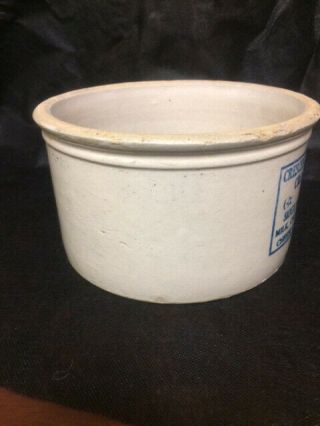 VINTAGE ADVERTISING CRESCENT CREAMERY COMPANY BUTTER CROCK SIOUX FALLS,  S.  D. 4