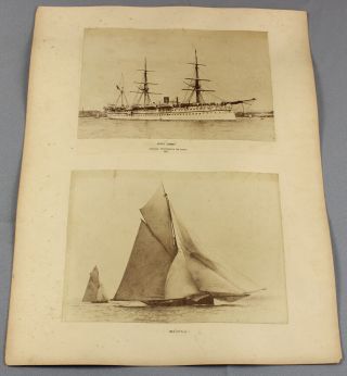 c1888 - 90 | nine rare albumen photographs yachts sydney australia,  samoa wreck 9