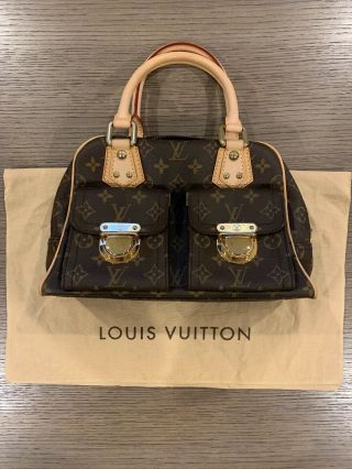 Vintage Louis Vuitton Manhattan Pm Monogram Bag In - Rare