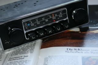 Vintage ' 70s Blaupunkt Frankfurt typ D 7631 640 000 car radio w face plate LMKUU 2