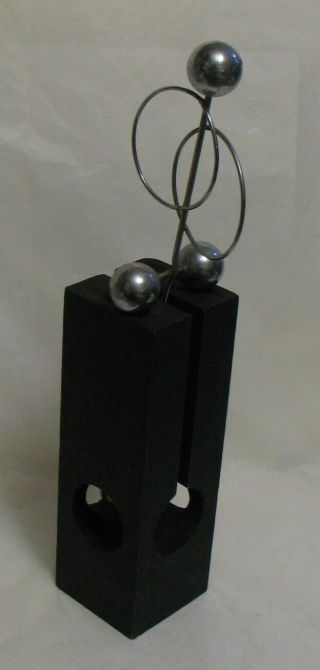 Vintage Science Toy,  Pendulum Balance,  2 Parts - Metal And Wood