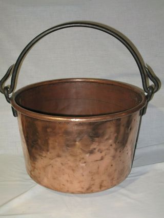 Antique Signed J.  P.  SCHAUM Copper Cauldron Apple Butter Lancaster PA 10 Gal 20 