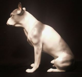 6 3/4 " Large Pfeffer Gotha French Bulldog Porcelain Figurine Vtg Art Dog Statue