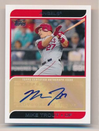 2012 Topps Mini Mike Trout Auto Autograph Ma - 11 Sp Ssp Ultra Rare /50