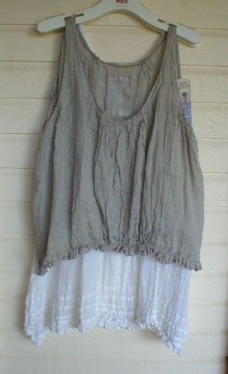 Magnolia Pearl Vintage Cotton Gauze Tunic In Ivory Sweet & Retired
