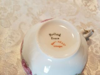 Antique Haviland & Co.  Limoges France Drop Rose Cup & Saucer 8