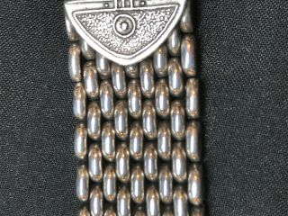 Vintage Tabra Handcrafted Charm Connector Bracelet Sterling Silver 3