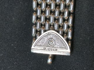 Vintage Tabra Handcrafted Charm Connector Bracelet Sterling Silver 4
