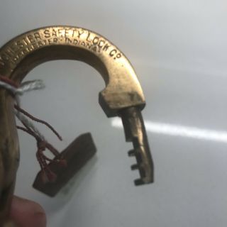 Rare Antique Pat.  Feb.  18,  08 ROCHESTER SAFETY LOCK Co.  Combo Lock W/orig.  Paper 8