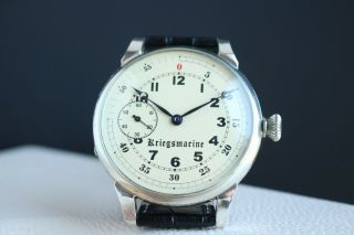 Omega Kriegsmarine Vintage 1930`s Military Marine Style Men`s Swiss Wrist Watch