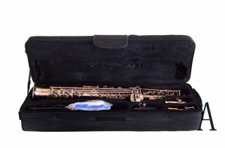 100 Professional Bb antiqued Red Brass Soprano Saxophone With Case 12