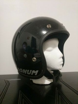 Vtg Bell Magnum Motorcycle Helmet Size 7½ Black Snell 75