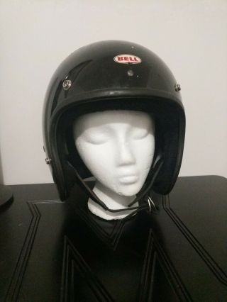 Vtg Bell Magnum Motorcycle Helmet Size 7½ Black Snell 75 4