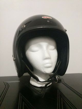 Vtg Bell Magnum Motorcycle Helmet Size 7½ Black Snell 75 5