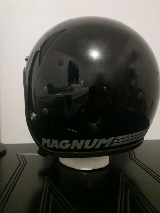 Vtg Bell Magnum Motorcycle Helmet Size 7½ Black Snell 75 7