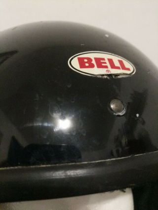 Vtg Bell Magnum Motorcycle Helmet Size 7½ Black Snell 75 8