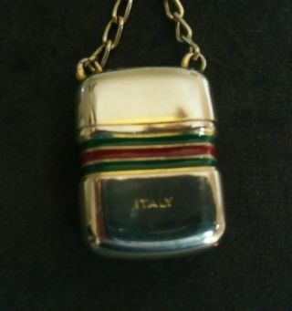 VINTAGE GUCCI ITALY RARE PILL BOX PENDANT CHAIN NECKLACE BOX 3