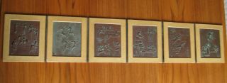 1936 Berlin Olympics - Rare Set Of 6 Bronzes,  Gift Of Organising Committee