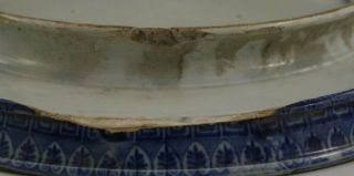 Antique Pottery Pearlware Blue Transfer Greek 12 
