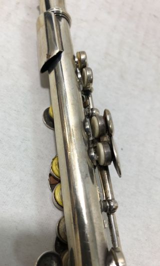 Vintage 1932 William S Haynes Solid Sterling Silver Piccolo,  Db - Ready To Play 8