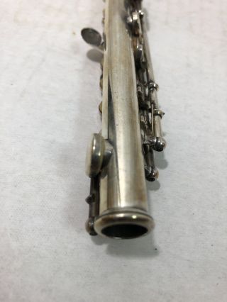 Vintage 1932 William S Haynes Solid Sterling Silver Piccolo,  Db - Ready To Play 9