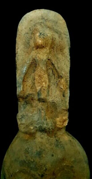 Rare Egyptian Bes Statue Ancient Bisu Aha God Stone Carved art Egypt Faience 3