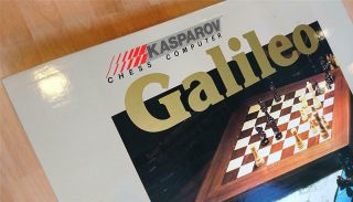 Vintage 1988 SAITEK GALILEO Kasparov Wooden CHESS COMPUTER Boxed 5
