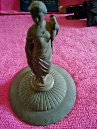 Antique Roman Or Greek Woman Art Statue Solid Brass / Die Cast