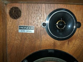 Vintage Hifi Pioneer CS - 99A Speaker Pair 1970s 4