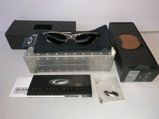 Rare Oakley X Metal Penny Polished / Black Iridium W/original Box
