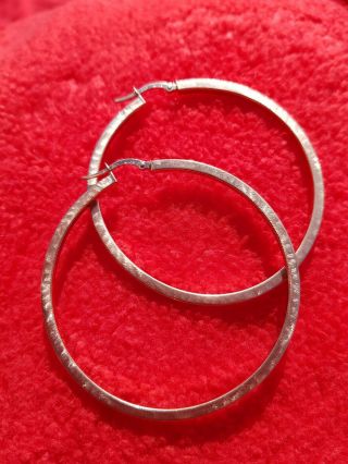 Bnib 9ct Rose Gold Large Heavy Hoop,  Loop Earings