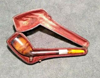 Antique Meerschaum And Amber Pipe.