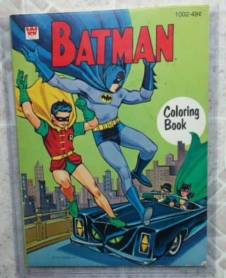 Batman Coloring Book Rare Vintage 1967 3 Pages Colored