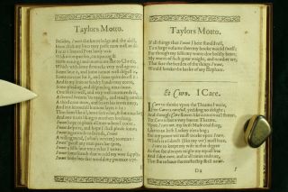 John Taylor TAYLOR ' S MOTTO 1621 Water Poet Jacobean Very Rare 1ST ED & ISSUE NR 9